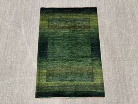 Loribaft Tappeto 80 x 120 Verde (Iran) Annodato A Mano