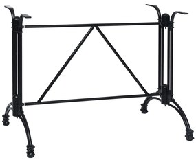 Gamba Per Tavolino Da Bar Nero 93x60x72 Cm İn Alluminio /