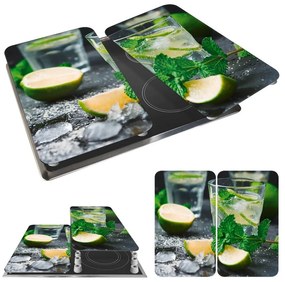 Set di 2 cappe da cucina in vetro con, 52 x 30 cm Mojito - Wenko