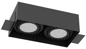 Brosline 3270 - Plafoniera da incasso CAGE 2xGU10/18W/230V nero