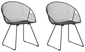 Set di 2 sedie metallo nero AURORA Beliani
