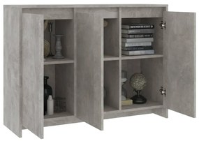 Credenza grigio cemento 102x33x75 cm in truciolato