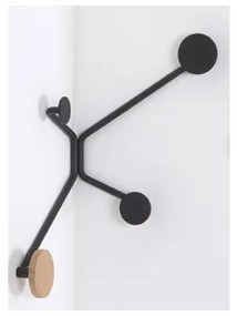 Appendiabiti da parete angolare nero Hook - Gazzda