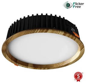APLED - Lampada LED RONDO WOODLINE LED/18W/230V 3000K diametro 26 cm cenere legno solido