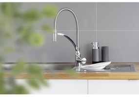 WENKO 54735100 - Stazione di lavaggio EASY SQUEEZ-E 15x18 cm grigio/grigio