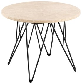 Tavolino rotondo con piano in marmo ø 55 cm Prunus - Actona