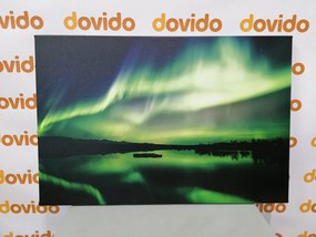 Stampa su tela – Aurora boreale verde