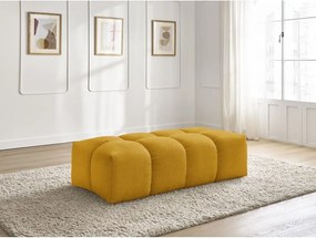 Poggiapiedi color senape con rivestimento in ciniglia Everest – Bobochic Paris