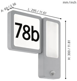 Eglo 97297 - Applique a LED da esterno CHEIRA 2xLED/2,7W + 1xLED/3,6W/230V