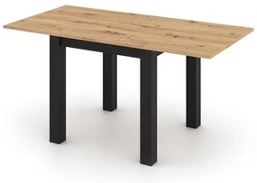 Tavolo da pranzo allungabile ZARO rovere artisan/nero