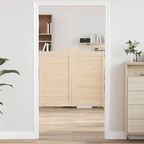 Porte A Battente 1-paio Design A Lamelle 90x100cm Legno Di Pino /