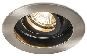 Faretto da incasso intelligente moderno in acciaio con nero incl. Wifi GU10 - Rondoo