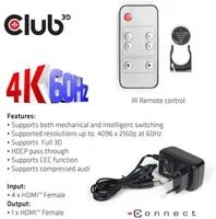 Club3d hdmi 2.0 uhd switchbox 4 ports - CSV-1370