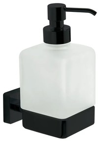 Dispenser sapone per bagno Brooklyn nero in vetro