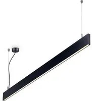 Sospensione Modulare Moderna Linus Alluminio Nero Led 32W 4000K Luce Naturale