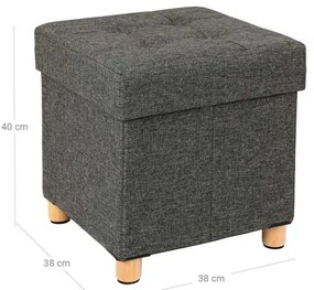 Pouf SULTAN 38x40 cm grigio scuro