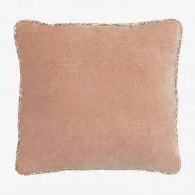 Cuscino quadrato in velluto (45x45 cm) Arjona Incarnato - Sklum