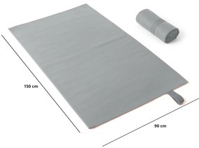 Telo doccia 90x150 cm microfibra grigio