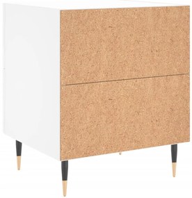 Comodini 2 pz Bianchi 40x35x47,5 cm in Legno Multistrato