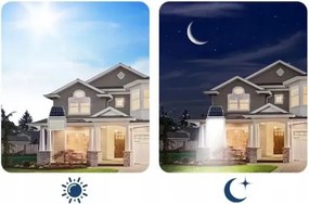 Proiettore solare dimmerabile a LED/100W/3,2V 5000K 10500 mAh IP65 nero + telecomando