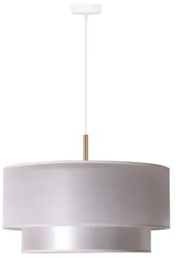 Duolla - Lampadario a sospensione con filo NANTES 1xE27/15W/230V diametro 45 cm argento/rame