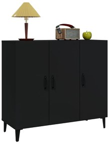 Credenza nera 90x34x80 cm in legno multistrato