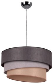 Duolla - Lampadario a sospensione con filo TRIO 1xE27/40W/230V diametro 45 cm antracite/grigio/marrone