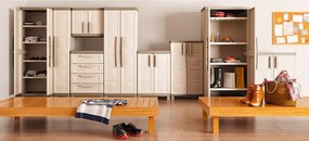 Armadio da Esterno 4 Ripiani 65x45x182H cm in Plastica Keter Excellence Alto Beige/Tortora...