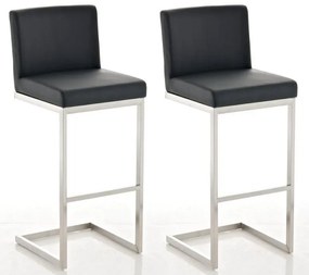 Set Di 2 Barhocker İn Acciaio Inossidabile Paros: Stile, Comfort E Qualità. / Schwarz