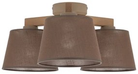 Brilagi - Lampada da soffitto a plafone LATTE SABIA 3xE27/15W/230V pino/marrone