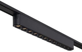 Sistema di illuminazione su binario con 6 faretti e 2 plafoniere nere monofase - Magnetic Gert Puntua