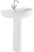 Lavabo con colonna 60 cm Geberit in ceramica lucida Colibr