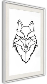 Poster  Wolf Look  Cornice Quadri Cornice nera con pass-partout, Larghezza x Altezza Home decor 20x30