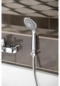 Aqualine - Doccetta diametro 10 cm, finitura cromata lucida