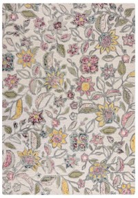 Tappeto color crema in lana tessuto a mano 200x290 cm Tania Floral – Flair Rugs