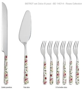 Set 8 Pz Posate da Dolce Shabby Chic - Roses Rosa