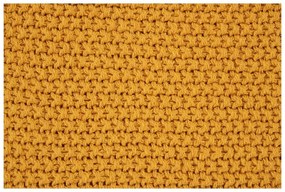 Coperta gialla in cotone riciclato 130x170 cm Santos - House Nordic