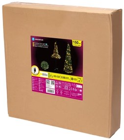 Aigostar - Albero di Natale LED per esterni 150xLED/230V 1,8m IP44 verde bianco caldo