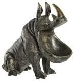 Statua Decorativa DKD Home Decor 31,5 x 17,5 x 30,5 cm Rame Coloniale Rinoceronte