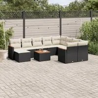 Set Divani da Giardino 11 pz con Cuscini in Polyrattan Nerocod mxl 114857