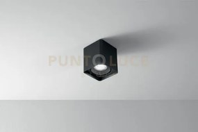 Plafoniera alluminio colore antracite opaco brick 1 luce attacco gu...