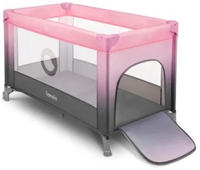 Lionelo - Culla da viaggio STEFI rosa/grigio