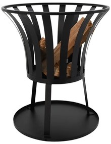 Griglia portatile a legna nero