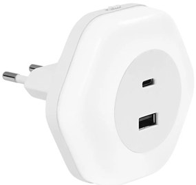 Osram - Lampada orientativa a LED da presa con USB LUNETTA LED/15W/230V