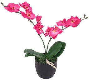 Orchidea Artificiale con Vaso 30 cm Rossa