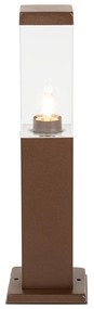 Lampada da esterno intelligente color marrone ruggine 45 cm con P45 - Malios