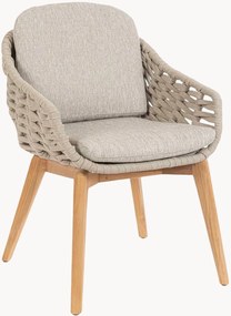 Set di 2 sedie da giardino con gambe in legno di teak Tamira