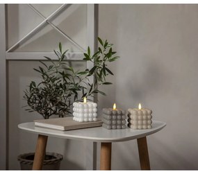 Candela LED in cera grigia, altezza 9,5 cm Flamme Dot - Star Trading