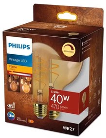 Lampadina LED dimmerabile VINTAGE Philips G95 E27/5,5W/230V 2200K