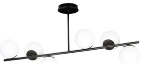Plafoniera Contemporaneo Shiva Acciaio Nero 6 Luci E14 Ip20